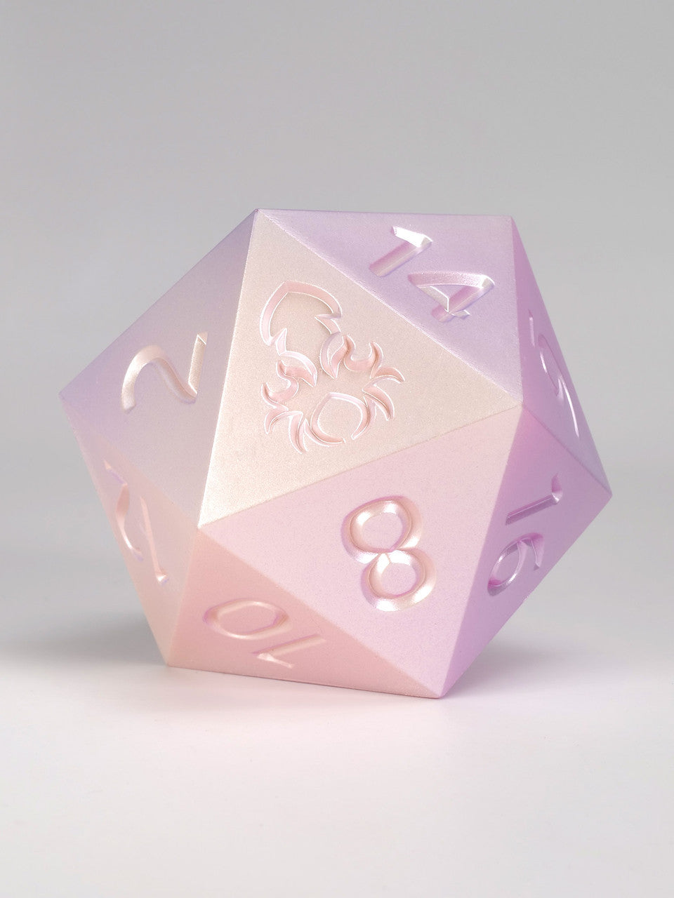 Ombre Princess Pink to Periwinkle 55mm D20 Dice
